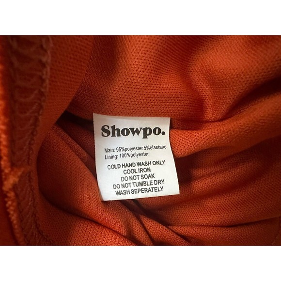 Showpo Wrap Mini Tank Dress, Rust Orange Size 6 - Picture 6 of 6